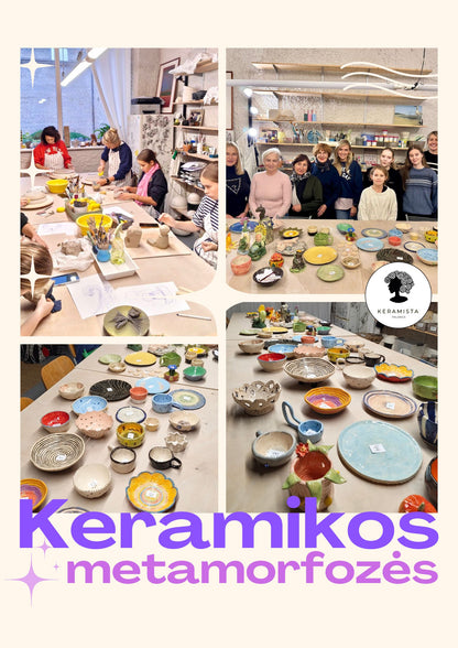 Keramikos dirbtuvės KERAMISTA studijoje Palangoje